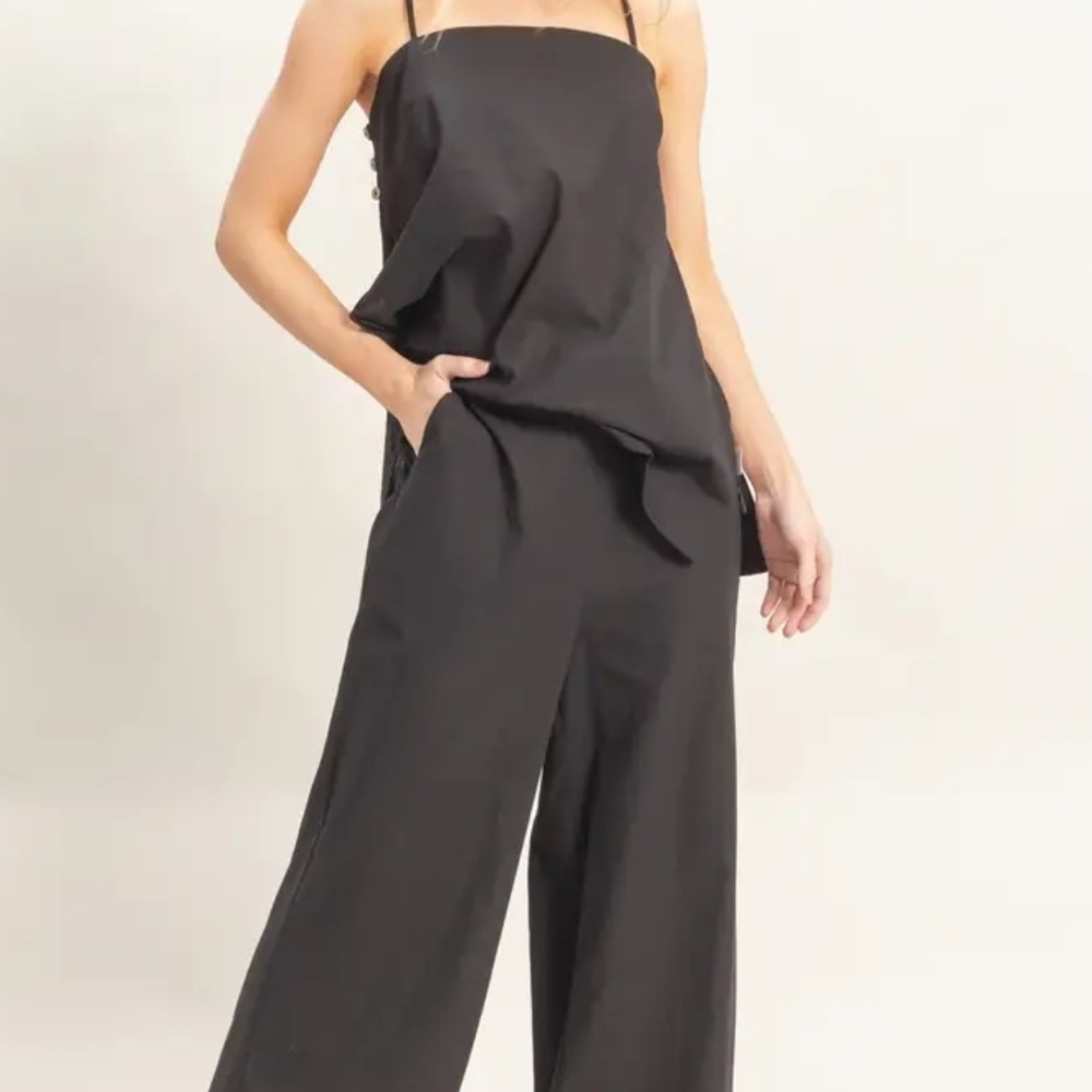 Black Wide-Leg Set - Picture 2 of 9